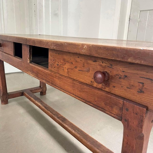 Antique Wooden Farmhouse Table, 1800s For Sale - Image 6 of 9