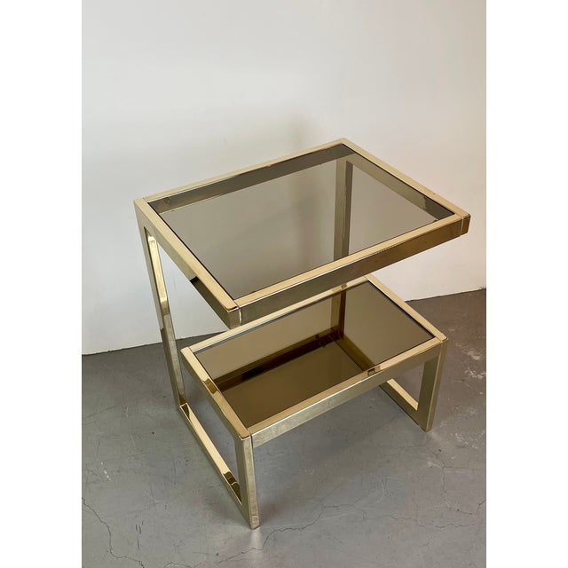 G-Shaped Side Table by Belgochrom for Dewulf Selection, Belgium, 1980s For Sale - Image 4 of 13