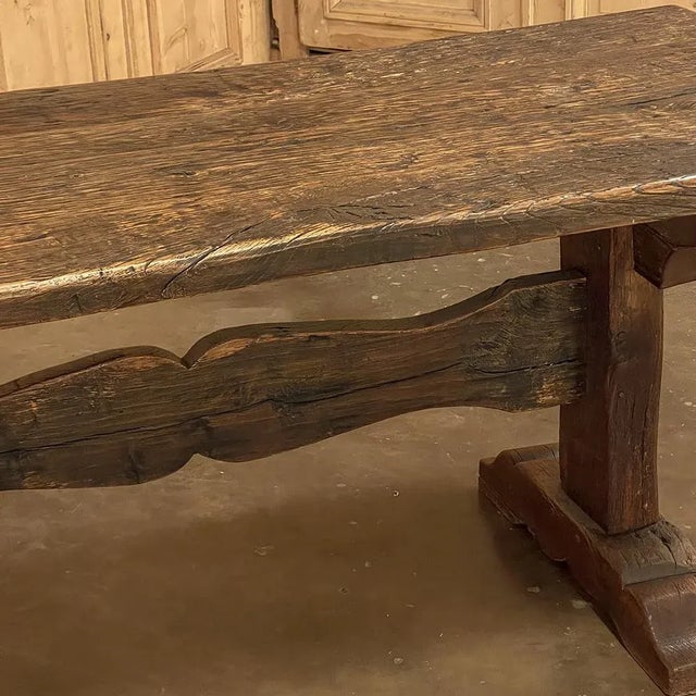19th Century Rustic Farm Trestle Table For Sale - Image 10 of 13