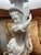 Antique White Porcelain Figural Lady Table Lamp For Sale - Image 4 of 8
