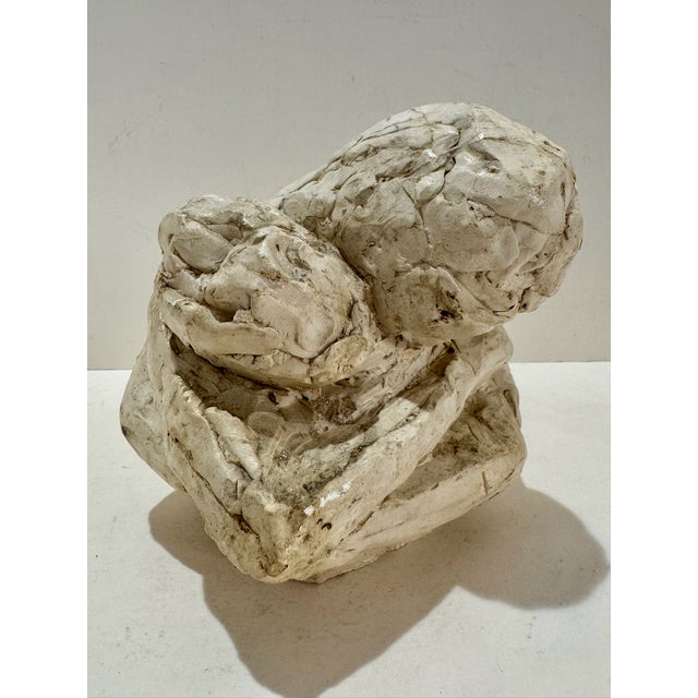 1960s Larry Mohr Painted Plaster Embracing Figures Sculpture Signed From Artist Estate For Sale - Image 5 of 7