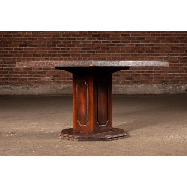 Mid 20th Century Wooden Chess Table With Wooden Chess Pieces For Sale In Chicago - Image 6 of 15