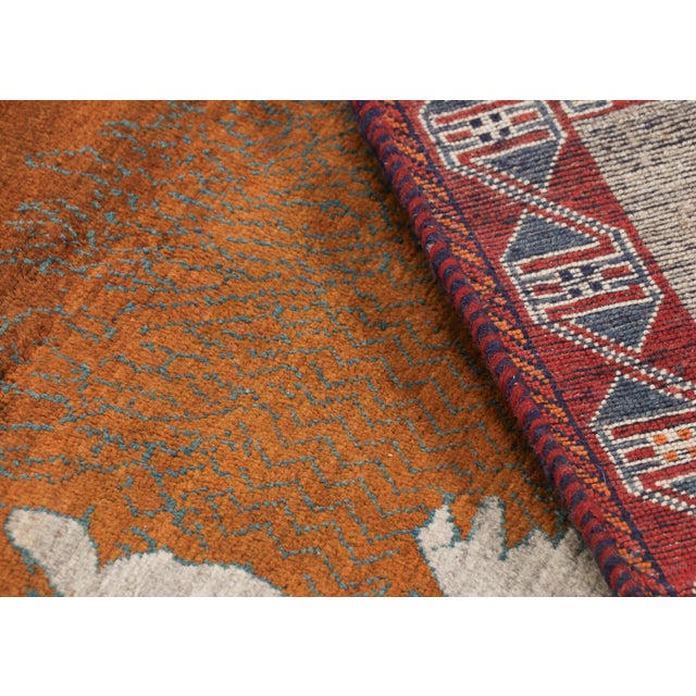 Gray Vintage Gabbeh Persian Runner Rug in Gray With Lion Pictorials - Rug & Kilim For Sale - Image 8 of 8