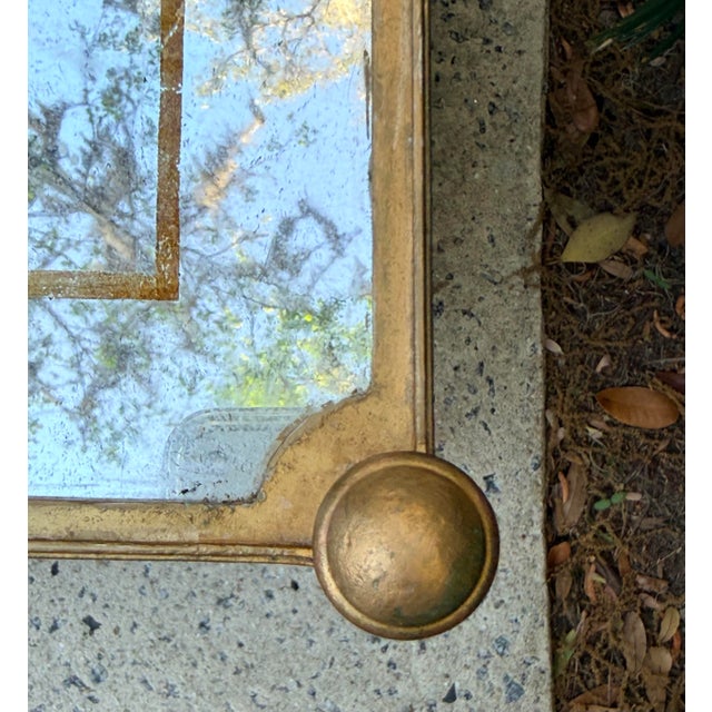 2010s Lillian August 'Anton' Aged Brass and Shagreen Side Table For Sale - Image 5 of 17