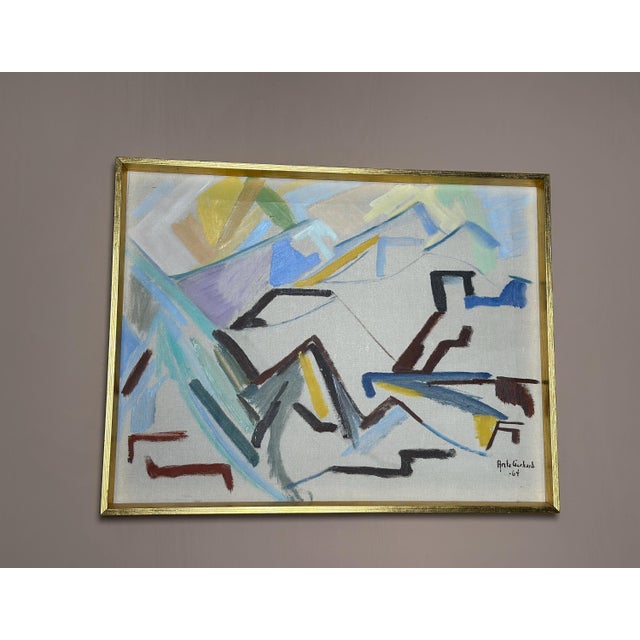 Ante Gerhard, Abstract Landscape, 1964, Oil on Canvas, Framed For Sale - Image 14 of 18