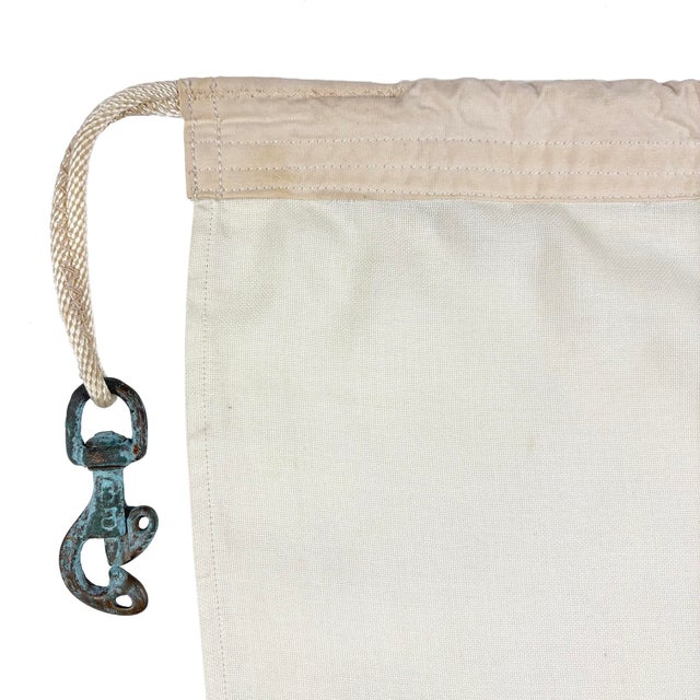 Large Vintage Sewn Nautical Signal Flag For Sale - Image 4 of 5