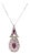 14 Karat White Gold Necklace With Diamond and Ruby Pendant 1.25 TDW For Sale