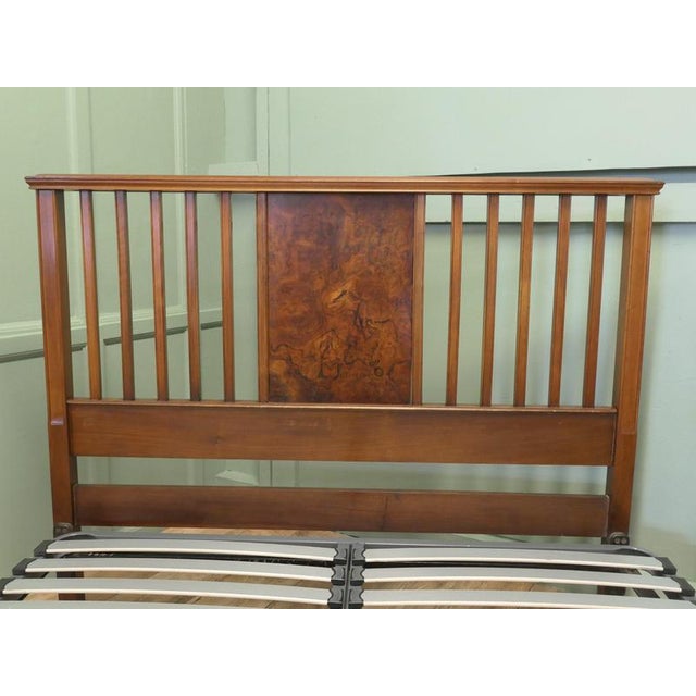 Edwardian Bur Walnut Double Bed, 1900 For Sale - Image 3 of 7