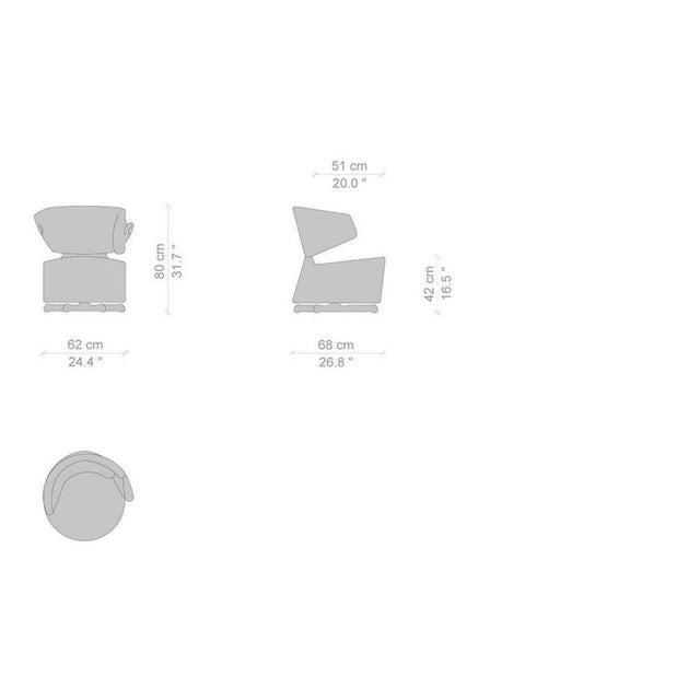 Aki-Biki-Canta Swivel Armchairs by Toshiyuki Kita for Cassina, Set of 3 For Sale - Image 9 of 12