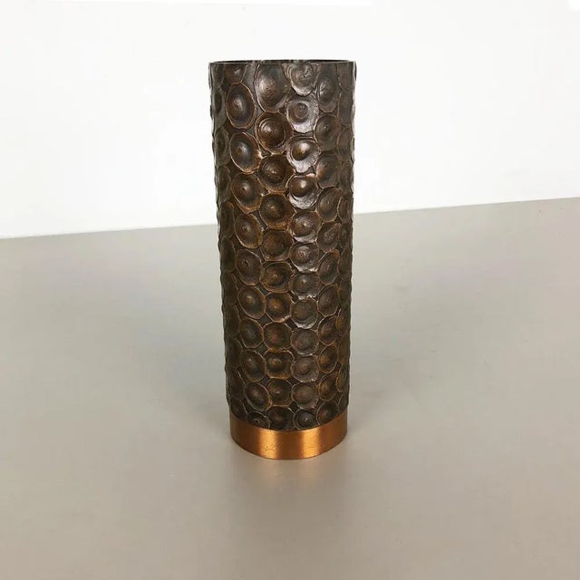Brutalist tripod candleholder Origin: Austria Material: Solid copper Decade: 1950s Description: This original vintage...