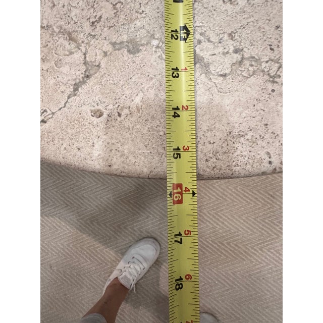 Semi-Circle Granite-Top and Black Base Table For Sale - Image 4 of 11