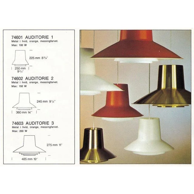 Auditorie 2 Pendant Lamp by Svend Middelboe for Nordisk Solar Compagni, Denmark, 1970s For Sale - Image 10 of 11