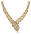 14K Yellow Gold Diamond Graduated Fancy Link Collar Necklace For Sale
