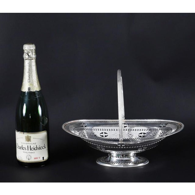 Antique Victorian Neo Classical Silver Plated Fruit Basket, 19th Century For Sale - Image 15 of 16