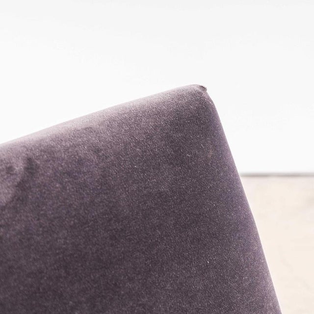 Wood Lounge Chair in Grey Cotton Velvet with Beech by Jaroslav Smidek, 1950s For Sale - Image 7 of 9