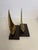 Mid-Century Modern Vintage Brass and Wood Sailboat Bookends For Sale - Image 3 of 5