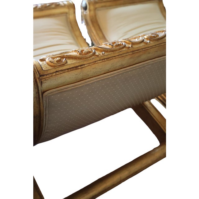 Henredon Custom Giltwood Lion-Mask Curule Benches - Pair For Sale In Washington DC - Image 6 of 18