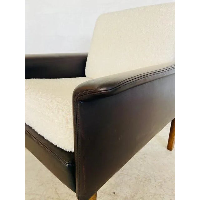 Vintage Danish Brown Leather Lounge Chair by Hans Olsen, 1960s For Sale - Image 12 of 15