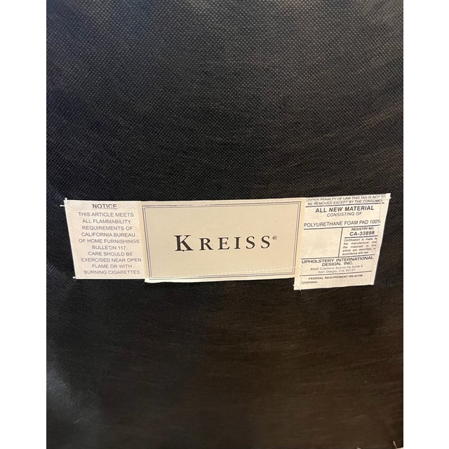 Kreiss Arm Chair-Down, Gold For Sale In Los Angeles - Image 6 of 6