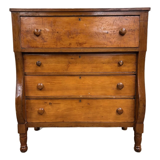 Antique 19th Century American Empire Chest For Sale
