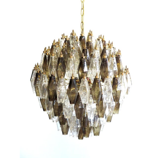 Mid-Century Modern Spherical Murano Poliedri Candelier, 1990 For Sale - Image 3 of 15