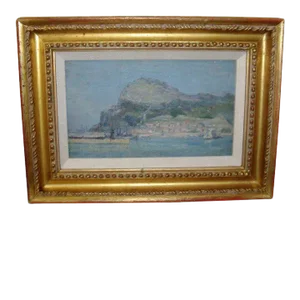 Early 20th Century Oil Painting on Board by Wells Moses Sawyer of Gibraltar