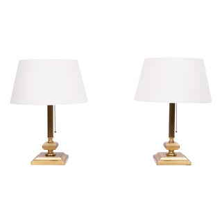 Brass Table Lamps from Herda, 1970s, Set of 2 For Sale