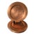 Early 20th Century Eight Antique Hand Hammered Copper Chargers - Set of 8 For Sale