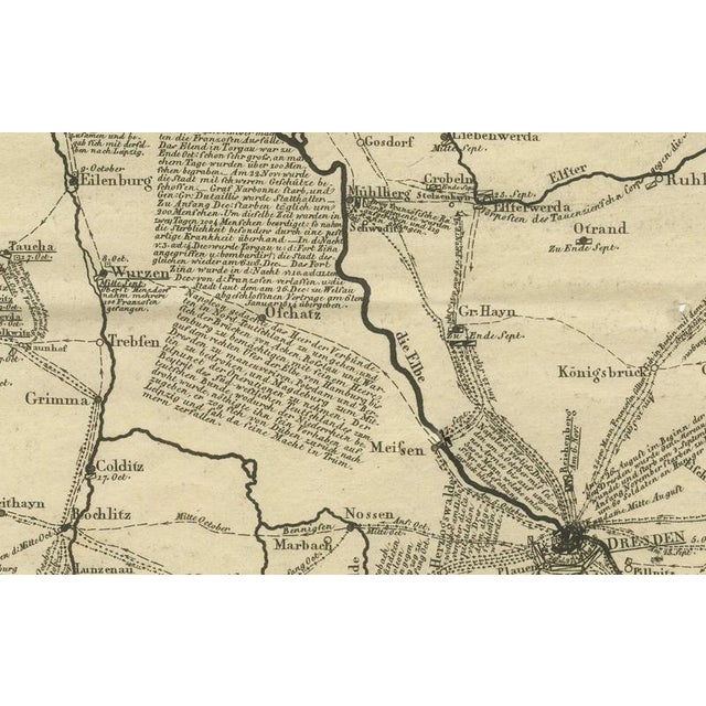 Germany Allied Military Campaign Map by Ausfeld, 1814 For Sale - Image 6 of 12