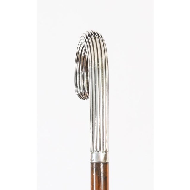 Silver Antique Continental Silver Walking Stick Cane, 1890s For Sale - Image 8 of 9