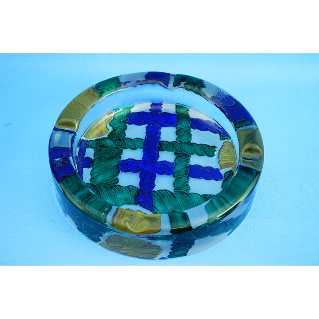 Vintage Murano Submerged Glass Ashtray by Antonio Da Ros, 1960s For Sale - Image 11 of 18