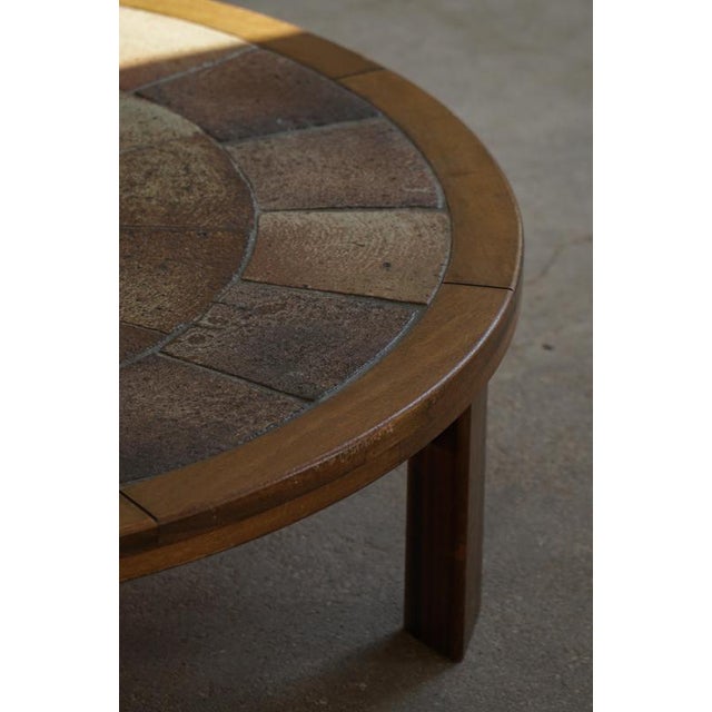 Tue Poulsen Mid-Century Danish Wood Coffee Table with Ceramic Tile Top by Tue Poulsen, 1970s For Sale - Image 4 of 18