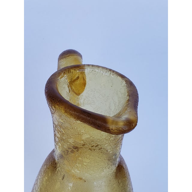 Excellent Seguso Vetri D'arte corroso bugnati pitcher/jug designed by Flavio Poli and Archimede Seguso, circa 1950s. The...