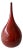 Large Italian Murano Hand Blown Red Art Glass Vase – Modern Sculptural For Sale