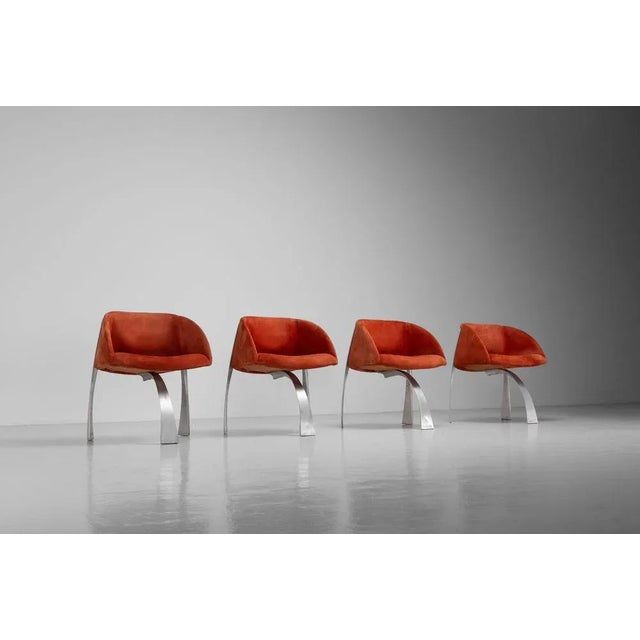 P80 Dining Chairs by Giovanni Offredi for Saporiti, Italy, 1973, Set of 4 For Sale - Image 3 of 18