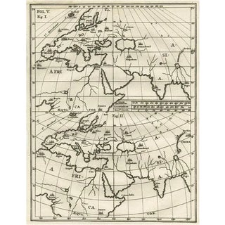 Antique Map of Europe and Asia and Africa by Scherer, 1703 For Sale