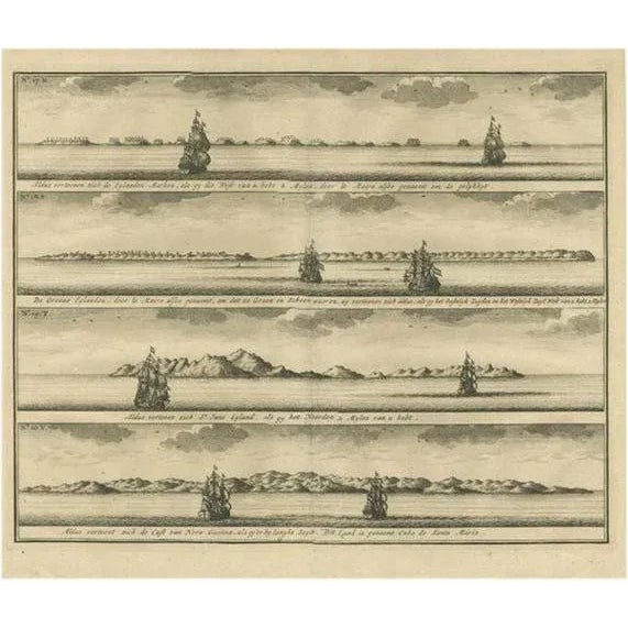 Early 18th Century Islands of Marken, 1726, Paper For Sale - Image 5 of 5