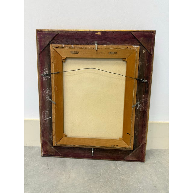 Vintage 1960 Impressionist Painting Signed Montrec For Sale - Image 11 of 12