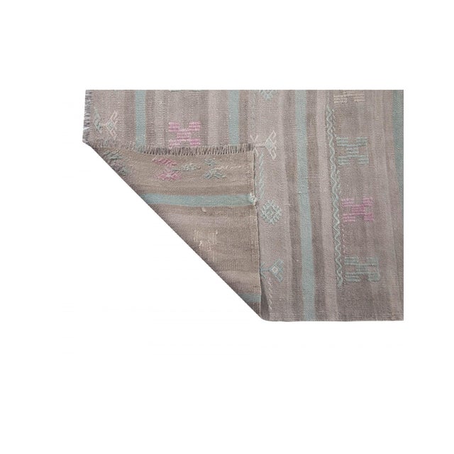 1960s Faded Vintage Turkish Kilim Rug - 6`7 X 9`10 For Sale - Image 5 of 6