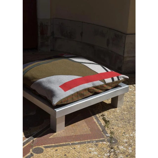 Set of Aluminum Ottomans by Mylene Niedzialkowski For Sale - Image 4 of 7