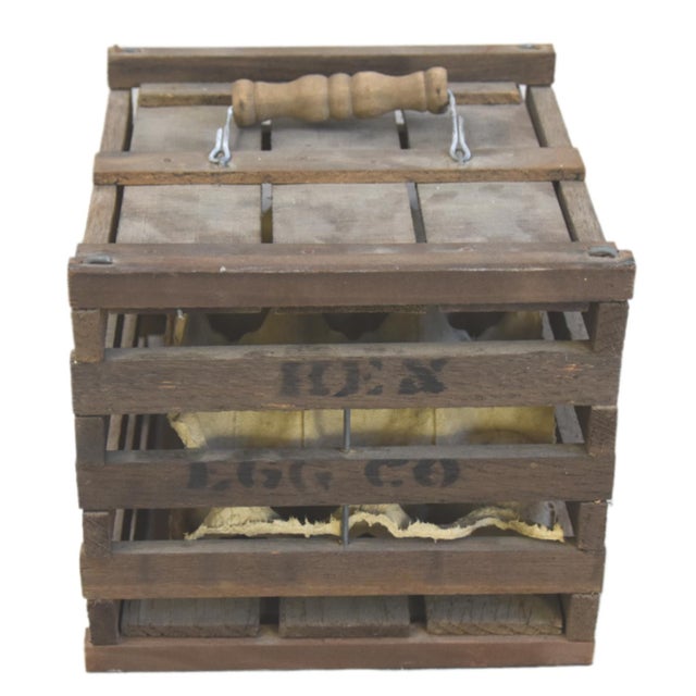Antique Slated Wood Egg Crates, Set of 2 For Sale - Image 4 of 8