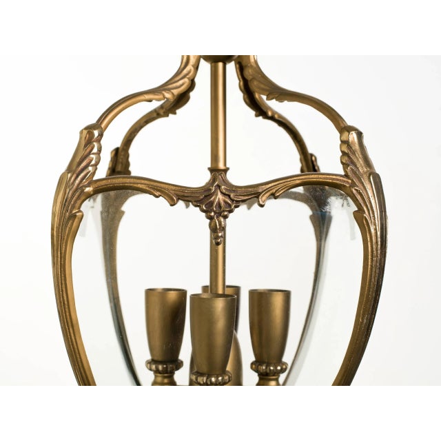 Bronze and Glass French Lantern For Sale - Image 9 of 11