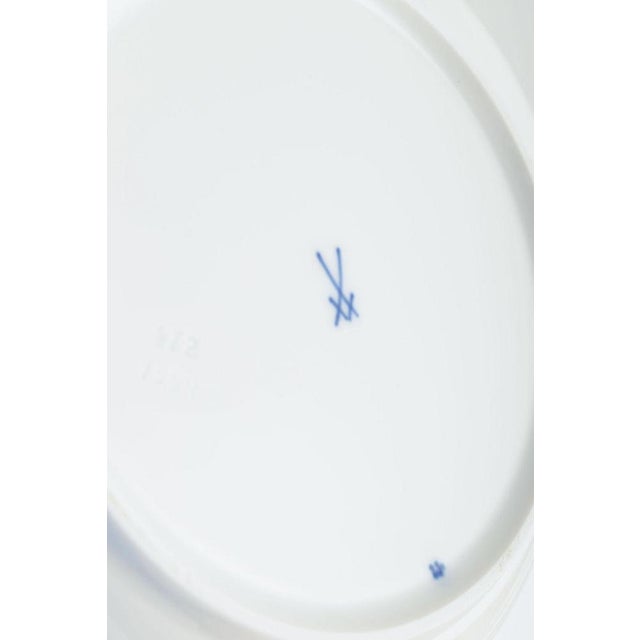 Porcelain Salad Plates with Blue Onion Pattern from Meissen, Germany, Set of 4 For Sale - Image 4 of 5