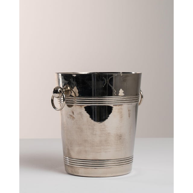 Metal Mid 20th Century France Silver Ice Bucket For Sale - Image 7 of 15
