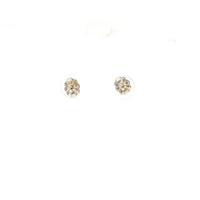 A pair of stud earrings featuring round white diamonds in a buttercup setting. The diamonds have a total carat weight of...