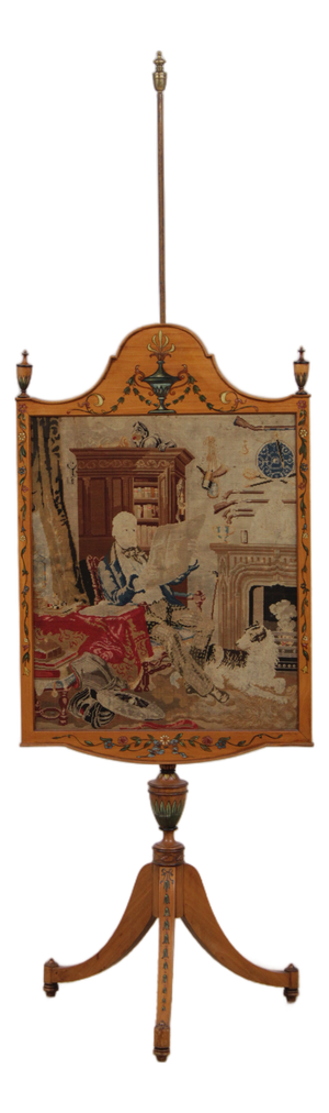 Vintage Adams Satinwood English Firescreen