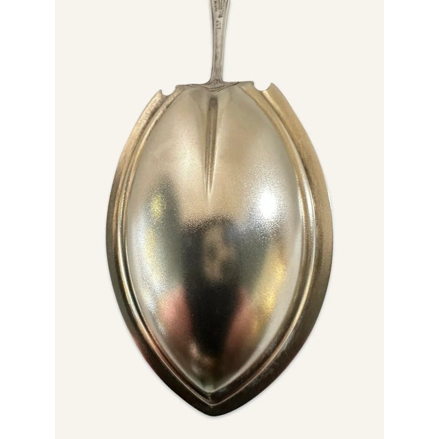 Early 19th Century Bright-Cut Ice Cream Spoon With Gold Washed Bowl by a C Konarson, Scranton, Pa. For Sale - Image 6 of 9