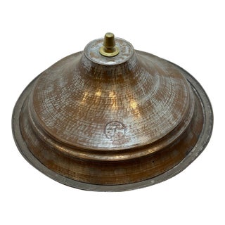 Antique Ottoman Tinned Copper Sahan Serving Dish – Dated 1309 Ah (1891 Ad) For Sale