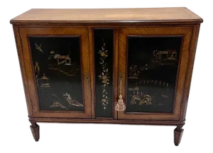 Antique 19th Century European Chinoiserie Server Cabinet With Phillips Auction Provenance