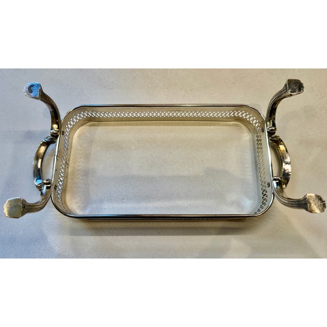 Mid 20th Century Mid 20th Century Silverplate Footed Casserole / Bread / Dessert Server With Pyrex Insert For Sale - Image 5 of 9
